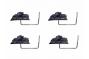 Крепёж для автобокса LUX со скобами дополнительный (4 скобы, 4 подложки, 4 барашка) - изображение 2